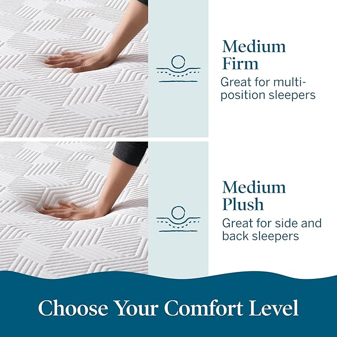Lucid 14 Inch Memory Foam Mattress - Medium Plush Feel - Infused with Refreshing Bamboo Charcoal and Cooling Gel - Bed in a Box - Temperature Regulating, Pressure Relief - Breathable - California King