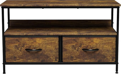 Sorbus TV Stand Dresser with 2 Drawers - Television Riser Chest with Storage - Bedroom, Living Room, Closet, & Dorm Furniture