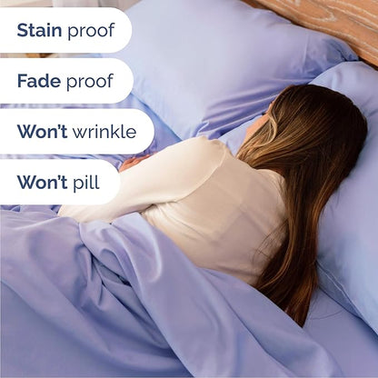 Cal King 6 Piece Sheet Set - Comfy Breathable & Cooling - Ultra-Soft Hotel Luxury Bedding Set w/ 8-16 Inch Deep Pockets - 1 Flat & 1 Fitted Sheet & 4 Pillowcases - Wrinkle Free & Easy Care - Lavender