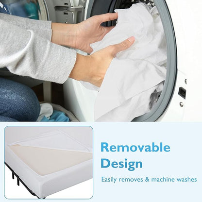 FDW | 8 Inch Twin XL Mattress | Medium Firm | Gel Memory Foam Mattress | White | Bed in a Box, CertiPUR-US Certified | Pressure Relief, Cooling Ventilated Foam | Washable Removable Cover