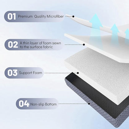 Japanese Floor Mattress Queen, Anti-Slip Japanese Futon Foldable Tatami Mat for Guests, Grey