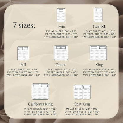 LuxClub 4 PC California King Sheet Set, Breathable Luxury Bed Sheets, Deep Pockets Wrinkle Free Cooling Sheets Machine Washable Hotel Bedding Silky Soft - Dark Khaki Cal King