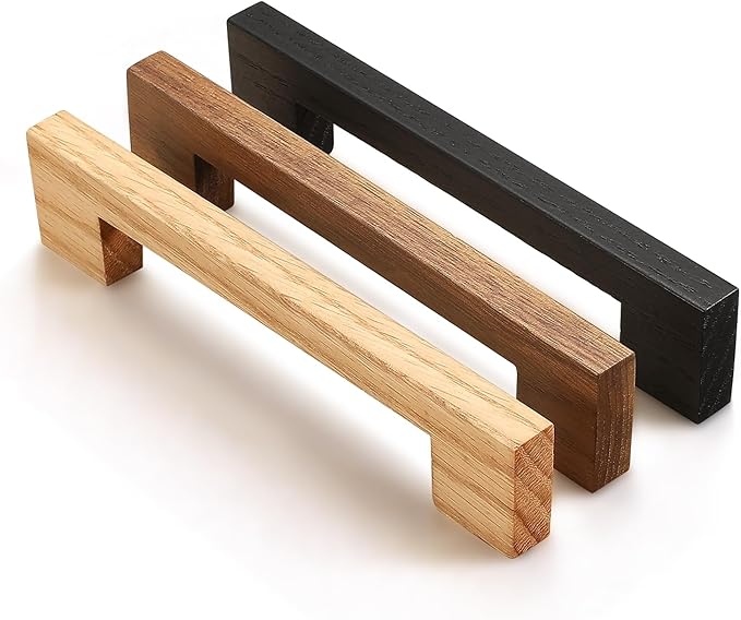 Walnut Square 7-1/2in 8 pcs Wooden Drawer Pulls Handle pulls for cabinets Kitchen Cabinet Drawer pulls Cabinet Door Pull