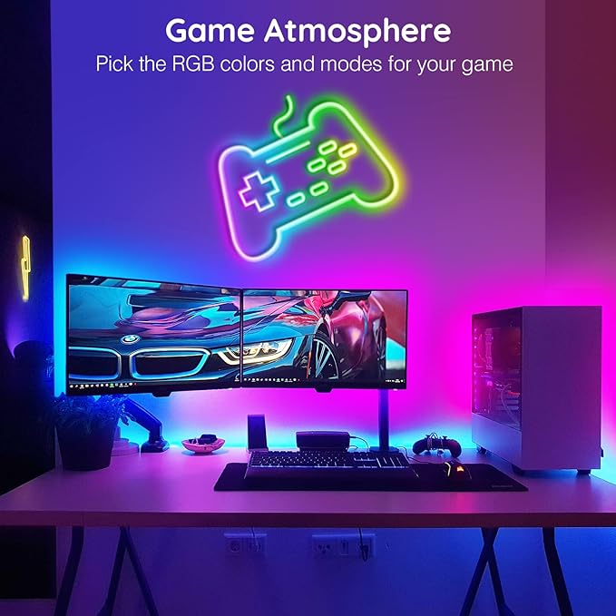 AILBTON 50FT Led Neon Rope Lights Control with App/Remote,Flexible Led Rope Light,Multiple Modes,IP65 Outdoor RGB Lights Waterproof,Music Sync Gaming Led Neon Strip Light for Bedroom Decor (50FT)