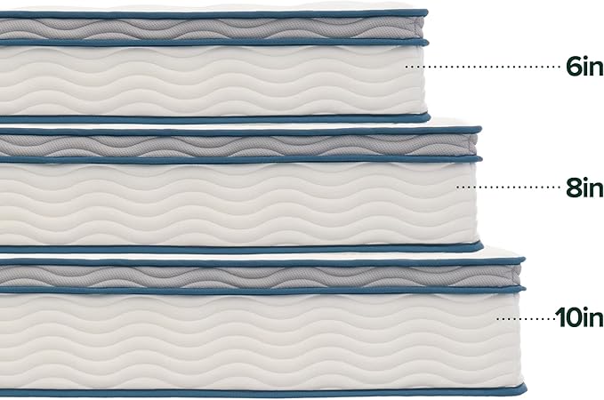 ZINUS 10 Inch Spring Sensation Hybrid Mattress [New Version], Full, Fiberglass Free, Medium Firmness, Durable Support, Certified Safe Foams & Fabric, Mattress in A Box