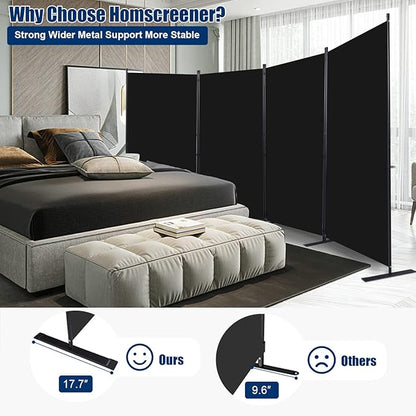 Room Divider 6FT Portable Room Dividers and Folding Privacy Screens, 136'' W Fabric Divider for Room Separation, 4 Panel Partition Room Dividers Freestanding Wall Divider Screen for Dorm Studio Office