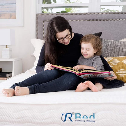 King Mattress,10 Inch Natural Latex Hybrid Gel Memory Foam, Individually Wrapped Pocket Coils Innerspring Mattress, Pressure Relief, Back Pain Relief
