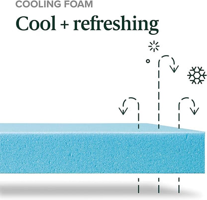 ZINUS 10 Inch Green Tea Cooling Memory Foam Mattress [New Version], Full, Fiberglass Free, Medium Firmness, Cooling Gel Foam, Certified Safe Foams & Fabric, Mattress in A Box