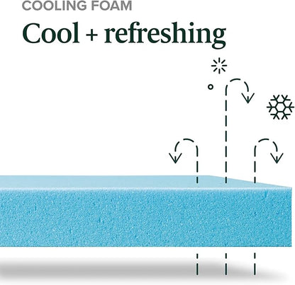 ZINUS 12 Inch Green Tea Cooling Memory Foam Mattress [New Version], Queen, Fiberglass Free, Medium Firmness, Cooling Gel Foam, Certified Safe Foams & Fabric, Mattress in A Box