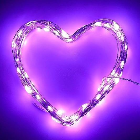 ANJAYLIA Purple String Lights, LED Fairy Lights Battery Operated 30leds Firefly Fairy Lights Party Home Wedding Festival Decorations