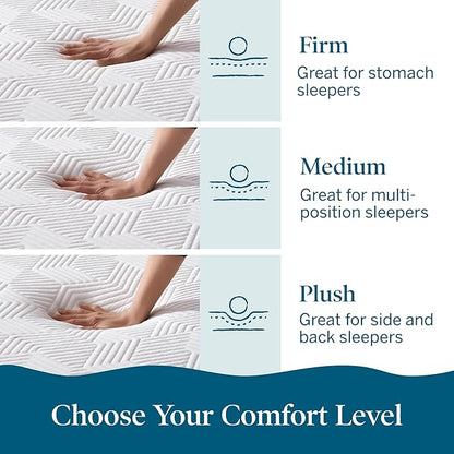 Lucid 10 Inch Memory Foam Mattress - Plush Feel - Infused with Refreshing Bamboo Charcoal and Cooling Gel - Bed in a Box - Temperature Regulating - Pressure Relief - Breathable - King Size