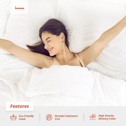 PrimaSleep Twin XL Mattress, 6 Inch Gel Memory Foam Mattress, Gel Infused for Comfort and Pressure Relief, CertiPUR-US Certified, Bed-in-a-Box, Medium Firm, Twin XL Size