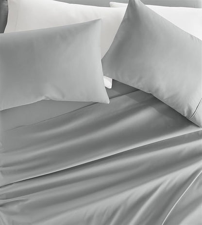 Linen Market Double-Brushed Microfiber California King Sheet Set 4 Piece – Oeko-TEX Certified Ultra Soft & Wrinkle-Free - 16" Deep Pocket Sheets Easy Care Cal-King Size - Light Gray