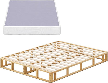 ZINUS Edgar 8 Inch Bamboo Box Spring, Mattress Foundation, Sturdy Bamboo Structure, Low Profile, Easy Assembly, King