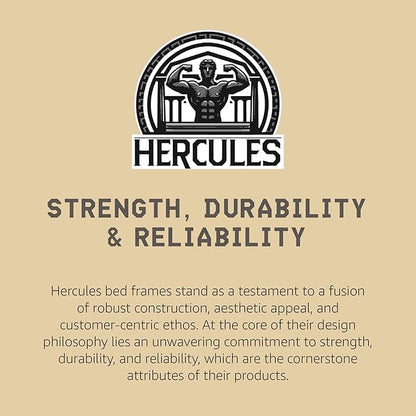 Hercules 4 Inch Low Profile Foundation Mattress Box Spring Replacement, Queen