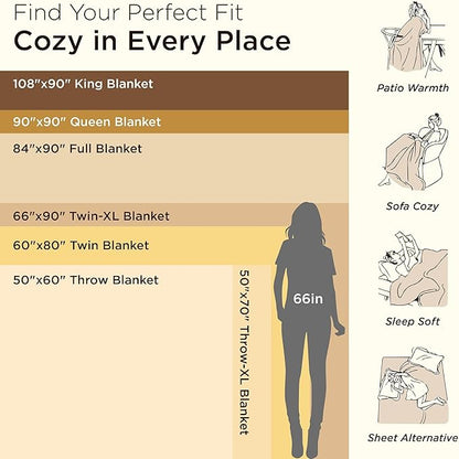 Bedsure GentleSoft Sherpa Fluffy Blanket King Size for Bed - Fleece Warm and Cozy for Women Gift, Plush & Fuzzy Faux Fur Christmas Blanket for Couch, Sofa Decor, Tie Dye Design, Beige, 108x90 Inches