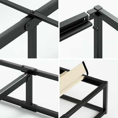 Zinus Joseph Low Profile 6 Inch Platform Bed Frame, Wood Slat Support, No Box Spring Needed, Eco Friendly WonderBox(TM) Packaging, Easy Assembly, Black, Full