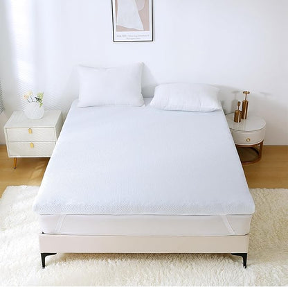 MUXHOMO 3 Inch 7-Zone Twin Mattress Topper, Egg Crate Foam Mattress Topper Twin Size for Back Pain, Lavender Cooling Gel Infused Bed Pad, CertiPUR-US and Oeko-TEX Certification (38"×75")