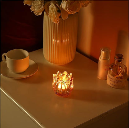 GOLDEAL 24Pcs Gold Votive Candle Holders, Thick Glass Tea Light Candle Holder Bulk, Tealight Candle Jars for Wedding Table Decor, Party Supplies, Bridal Shower Decorations, Centerpieces for Tables