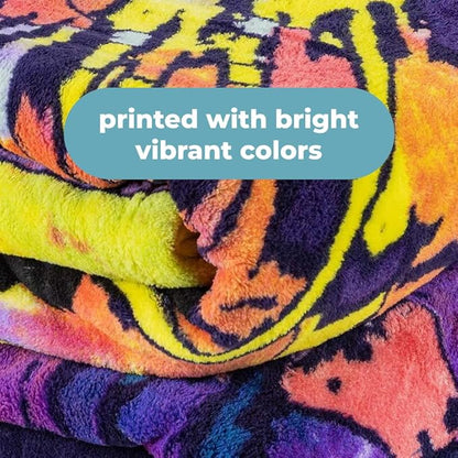 Dawhud Direct 75x90-Inch Cat Blanket - Dean Russo Confident Cat Fleece Throw Blanket for Adults and Kids - Soft and Cozy for Bed, Couch, or Travel - Thoughtful Home Decor Gifts for Women