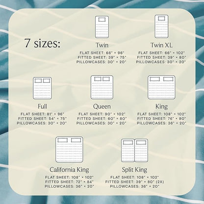 LuxClub 4 PC Queen Size Sheet Set Bed Sheets, Breathable Luxury Deep Pockets 16" Wrinkle Free Cooling Sheets Machine Washable Hotel Bedding (Queen, Striped Light Blue)