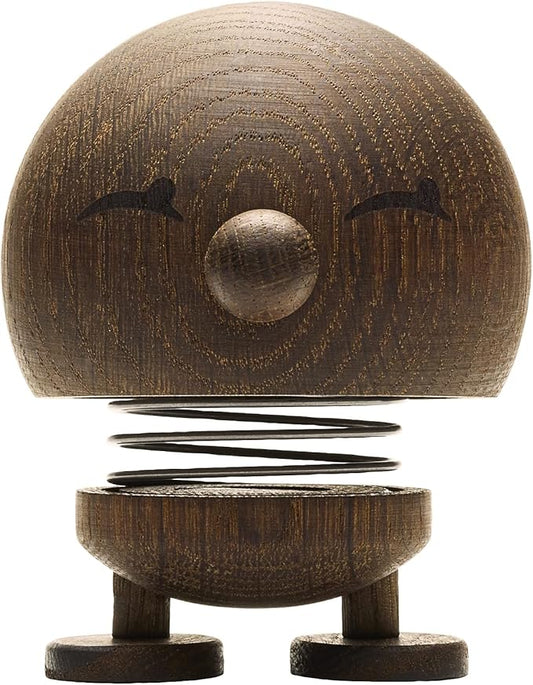 Hoptimist Bimble Smoked Oak, Woody Brown, Home Decor Ornament - Scandinavian Design, Wood W/Metal Spring, Medium - Creates Cheerful Movement