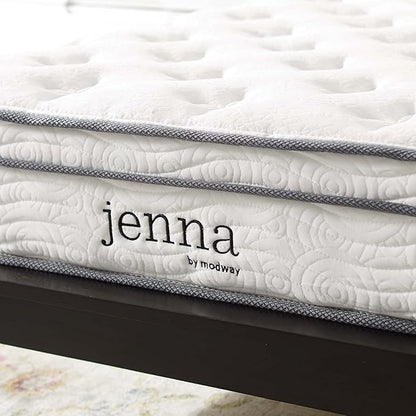 Modway Jenna 8” Innerspring and Memory Foam Queen Mattress With Individually Encased Coils