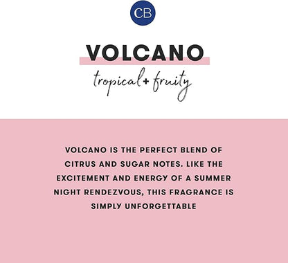 Capri Blue Volcano Reed Diffuser Set - Includes Reed Diffuser Sticks, Fragrance Oil, and Glass Bottle - Luxury Scented Room Freshener - White (8 fl oz)