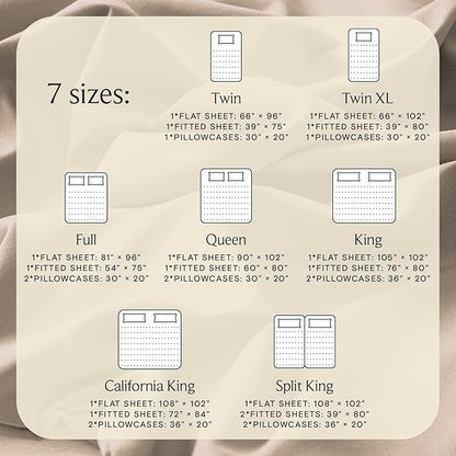 LuxClub 4 PC California King Sheet Set, Breathable Luxury Bed Sheets, Deep Pockets Wrinkle Free Cooling Sheets Machine Washable Hotel Bedding Silky Soft - Light Khaki Cal King