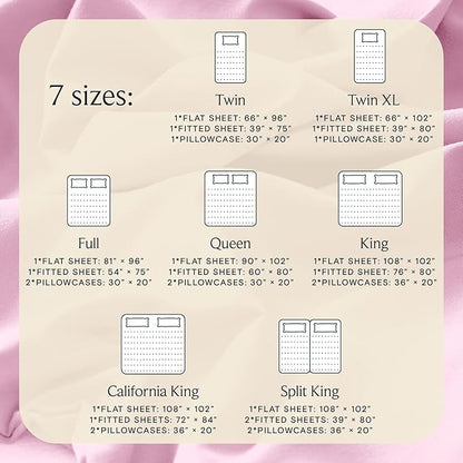 LuxClub 3 PC Sheet Set Bed Sheets Deep Pockets 16" Eco Friendly Wrinkle Free Cooling Machine Washable Hotel Bedding Silky Soft - Powder Pink Twin