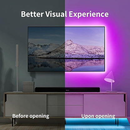 KSIPZE LED Lights for TV, 10ft TV led Backlight for 32-45 Inch TVs RGB TV Backlight Behind Music Sync Bluetooth APP & Button Control TV LED Strip Lights USB Powered for Bedroom/Gaming
