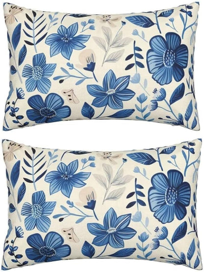 Throw Pillow Covers 28x35 Inch Pillow Covers Set of 2 Couch Pillows for Living Room, Blue Throw Pillows with Invisible Zipper, Soft Accent Pillows Decorative Pillows Farmhouse Decor, Scandinavian J334