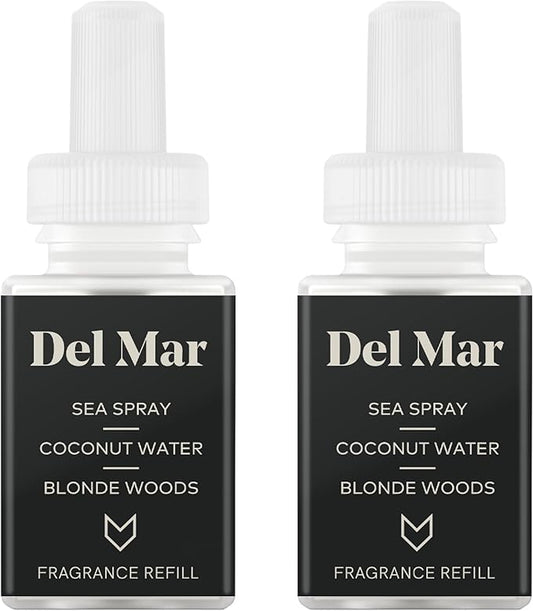 Pura & Guy Fox Home Scent Refill - Smart Home Air Diffuser - Up to 120-Hours of Luxury Fragrance per Refill - Spring & Summer Fragrance - 2 Pack, Del Mar