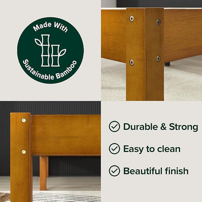 ZINUS Ellie 14 Inch King Bamboo Platform Bed Frame, Wood Slat Support, No Box Spring Needed, Easy Assembly, Brown