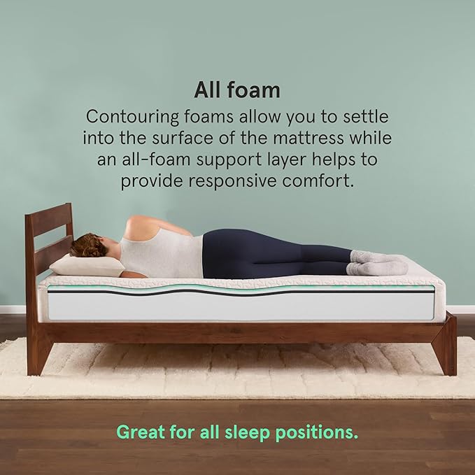 Tuft & Needle Original Medium Twin XL Size Adaptive Foam Mattress in a Box, Cooling Gel, Pressure Relief, Supportive, 100 Night Trial, Fiberglass Free, CertiPUR-US, 10-Year Limited Warranty
