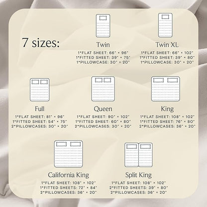 LuxClub 3 PC Sheet Set Bed Sheets Deep Pockets 16" Eco Friendly Wrinkle Free Cooling Machine Washable Hotel Bedding Silky Soft - Linen Twin XL