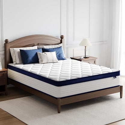 Avenco King Mattress, 14 inch King Size Mattress with Smarts™ Coil Individual Pocket Spring for Silent Sleep and Strong Edge Support, CertiPUR-US Certified, Mattresses in a Box