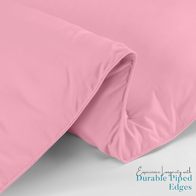 Utopia Bedding Comforter Duvet Insert, Quilted Comforter with Corner Tabs, Box Stitched Down Alternative Comforters Queen Size (Pink)