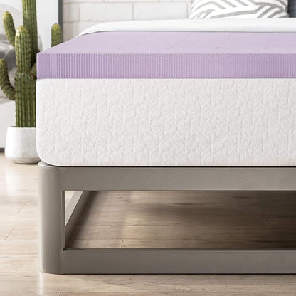 Best Price Mattress Topper Twin, 2" Memory Foam Mattress Topper with Lavender Certipur-US Certified Cooling, Twin Size