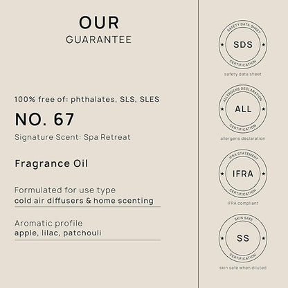 VINEVIDA [128 Oz] Spa Retreat Fragrance Oil for Cold Air Diffusers - Essential Oils for Diffuser Oil Refill & Air Freshener Room Spray