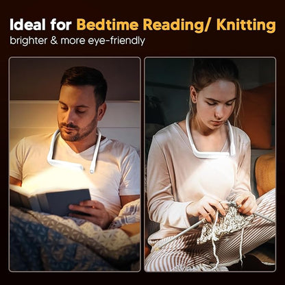 Neck Light Book Lovers Gifts: Crochet Accessories Knitting Gifts for Mom Christmas Stocking Stuffers for Men Women Husband Wife Teens Readers White Elephant Gift Exchange Sewing Supplies Reading Light