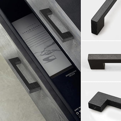 Walnut Square 5 in 4 pcs Wooden Drawer Pulls Handle pulls for cabinets Kitchen Cabinet Drawer pulls Cabinet Door Pull