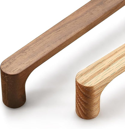 Walnut Round 5 in 6 pcs Wooden Drawer Pulls Handle pulls for cabinets Kitchen Cabinet Drawer pulls Cabinet Door
