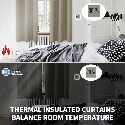 BGment Room Darkening Curtains 84 Inches Long - Grommet Thermal Insulated Drapes Window Treatment Curtains for Bedroom, 2 Panels, 38 x 84 Inch, Cocoa