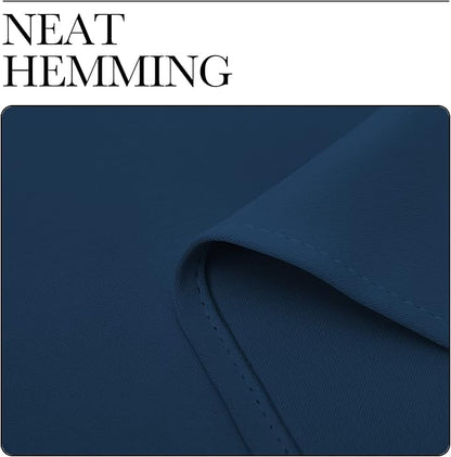 NICETOWN Moroccan Blue Blackout Curtains 102" Long for Office, 55" Wide, 2 Pieces, Dining Room, Guest Room, Sound Reducing Heat and Cold Block Curtain Panels for Modern Room Decorative