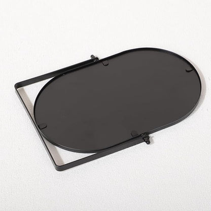 Metal Stand Adjustable Makeup Vanity Mirror Portable Black Desktop Mirror with 180° Rotation Desk Mirrors for Dressing Room,Bedroom, Bathroom,Tabletop