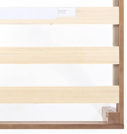 Mellow Naturalista Classic 12-Inch Solid Wood Platform Bed | Wooden Slats, No Box Spring Needed, Easy Assembly | Twin, Natural Pine