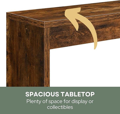 Convenience Concepts Northfield Hall Console Table 48" - Modern, Minimalist Narrow Sofa Display Accent for Contemporary Living Room, Entryway, or Hallway, Barnwood