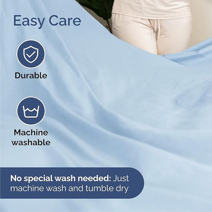 Cal King 6 Piece Sheet Set - Comfy Breathable & Cooling - Ultra Soft Hotel Luxury Bedding Set w/ 8-16 Inch Deep Pockets - 1 Flat & 1 Fitted Sheet & 4 Pillowcases - Wrinkle Free & Easy Care - Baby Blue