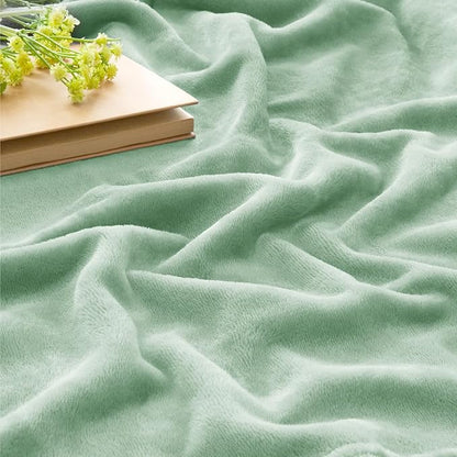 BEDELITE Throw Blanket for Couch and Bed - 300GSM Luxury Plush Cozy Fleece Blanket 50x60 Inches Mint Green, Soft Lightweight Blanket for Travel Camping